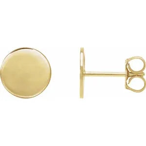 Gold Disc Earrings