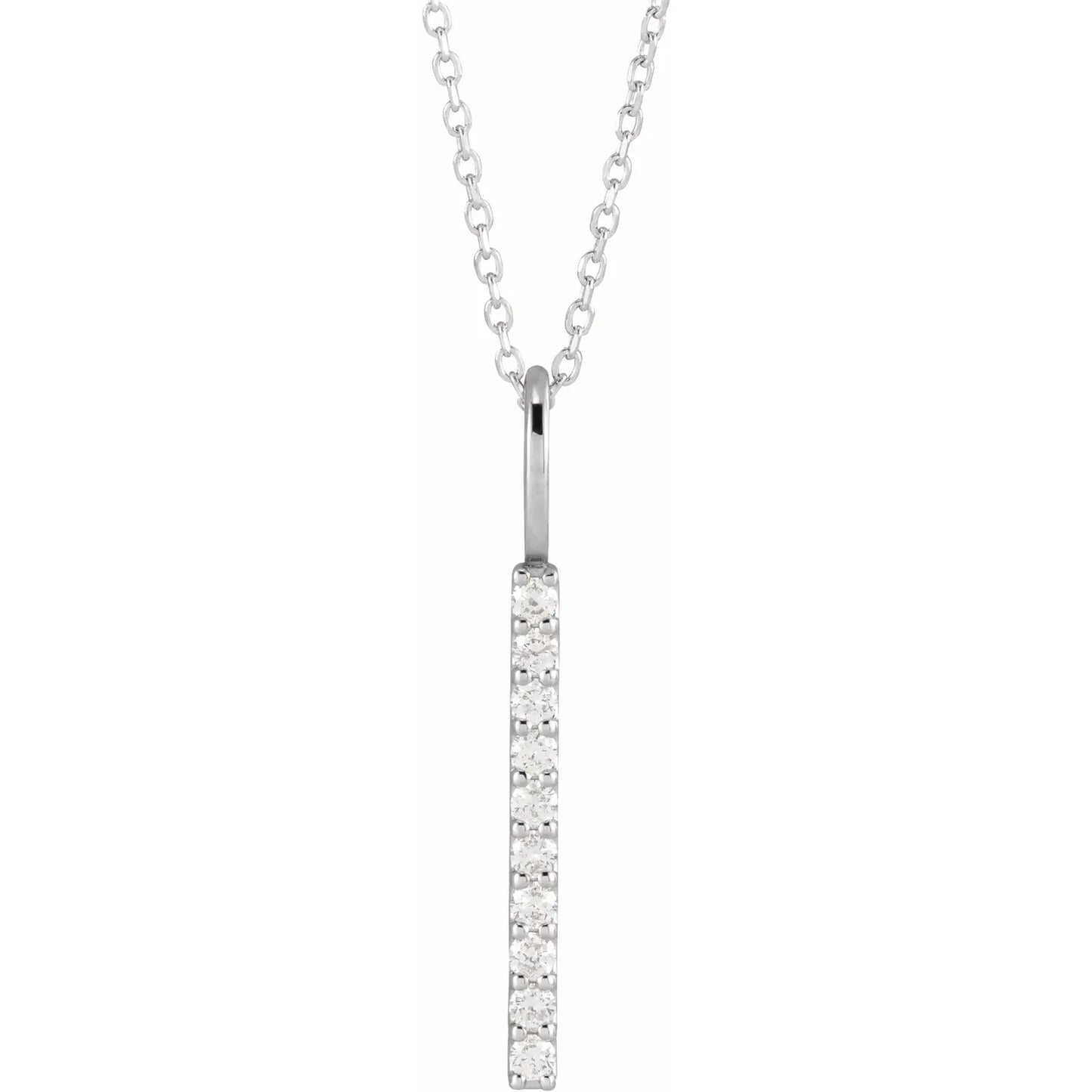 Lab Grown Diamond Bar Necklace