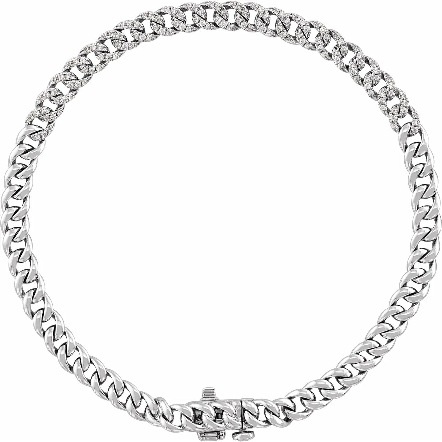 Diamond Accented Link Bracelet