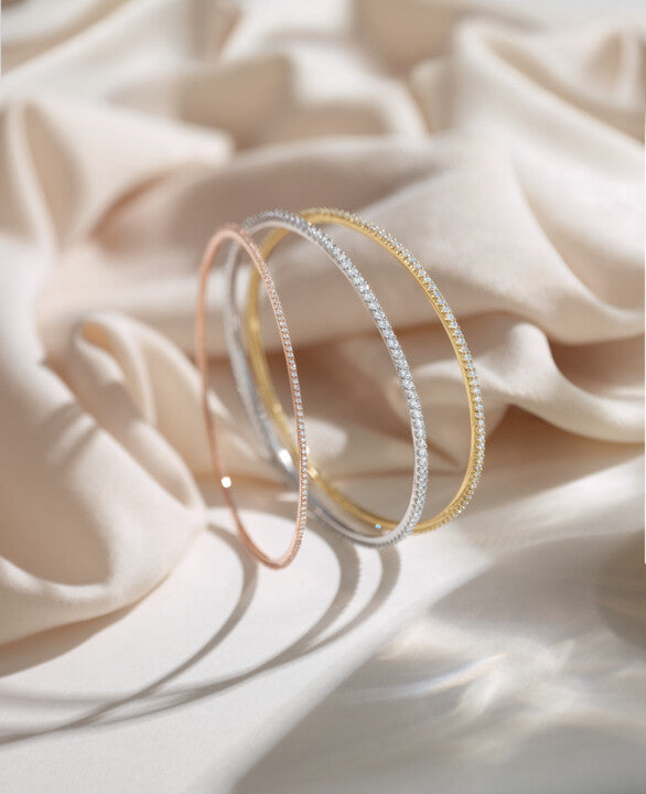 Natural Diamond Stackable Bangle