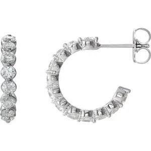 Moissanite Hoop Earrings