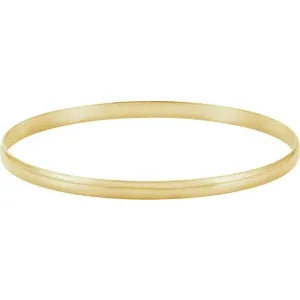 Gold Half Round Bangle